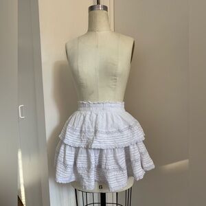 aerie White Tiered Skirt large